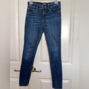 Express dark blue stretch legging mid rise 4P